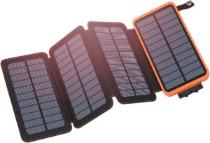 best solar charging power bank (Hiluckey Solar Charger (25,000mAh))